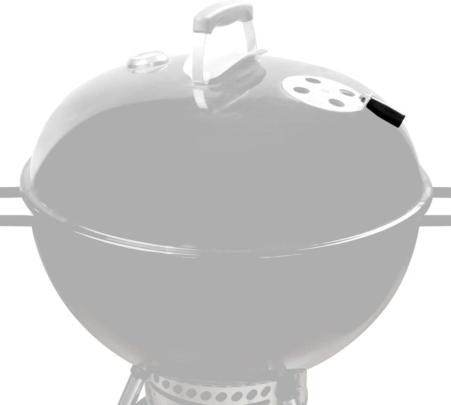 Cool Touch Damper Handle Compatible for Weber Smokey Mountain WSM Kettle Grill,Knob BBQ Smoker Damper Thumb Handle with M8 Male Threaded Stem,Including Step Drill Bit for DIY Installation Convenience image number 3