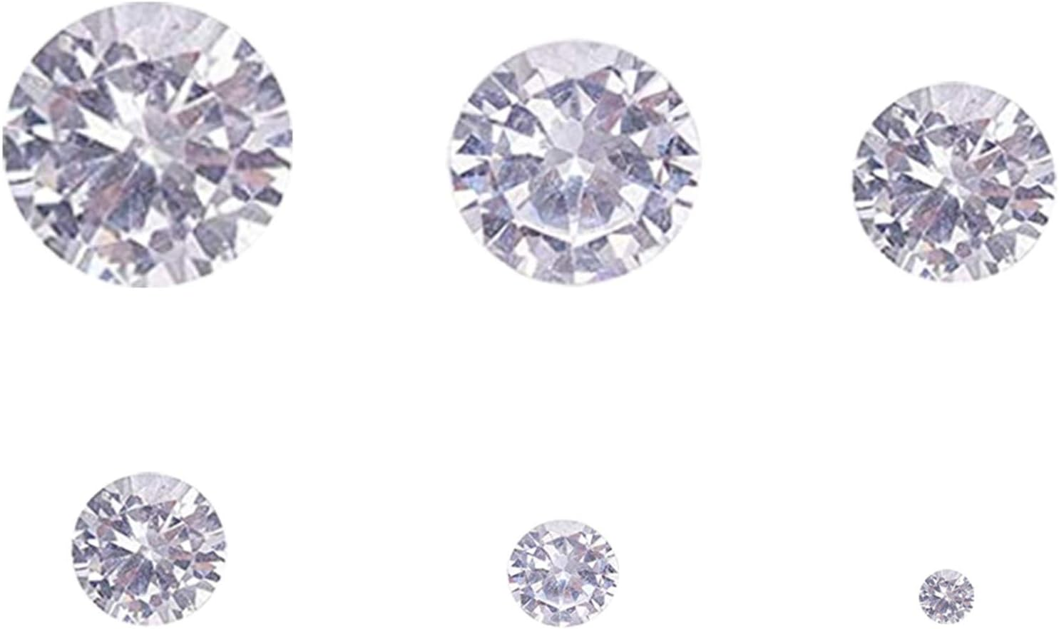 Clear Cubic Zirconia Stone Loose CZ Stone Faceted Cabochons Rhinestone Lace Back Crystal Diamond for Nail Art Earring Ring Making