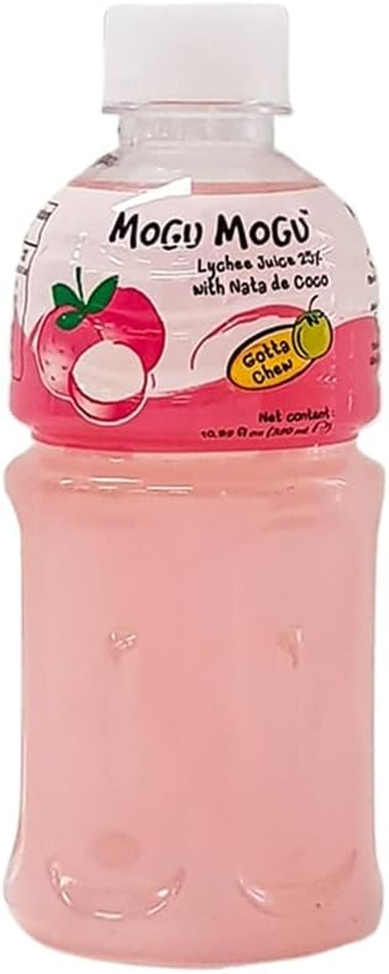 Mogu Mogu Lychee Drink with Nata De Coco | Popular Fruit Drink with Chewy Coco Jelly | Refreshing Sweet Lychee Flavour | 320Ml Bottles | 24 Pack image number 2