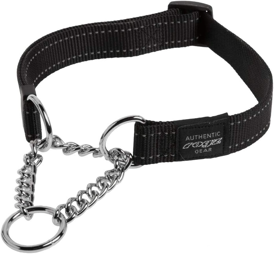Rogz Obedience Dog Collar, Black, X-Large