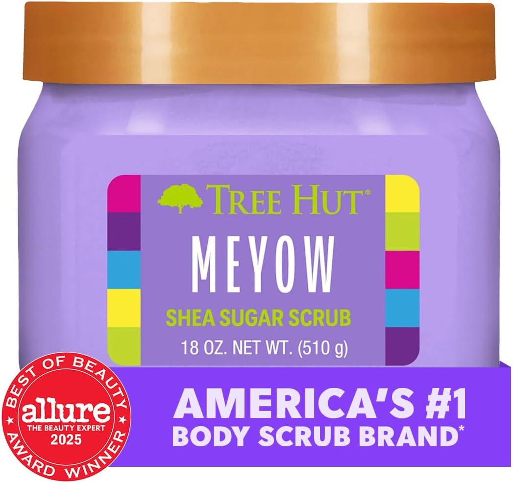 Tree Hut Shea Sugar Scrub Meyow | Exfoliating Body Scrub Removes Dead, Dry Skin for a Soft & Hydrated Feel | Nourishing Essential Body Care | 18 Fl Oz. image number 2