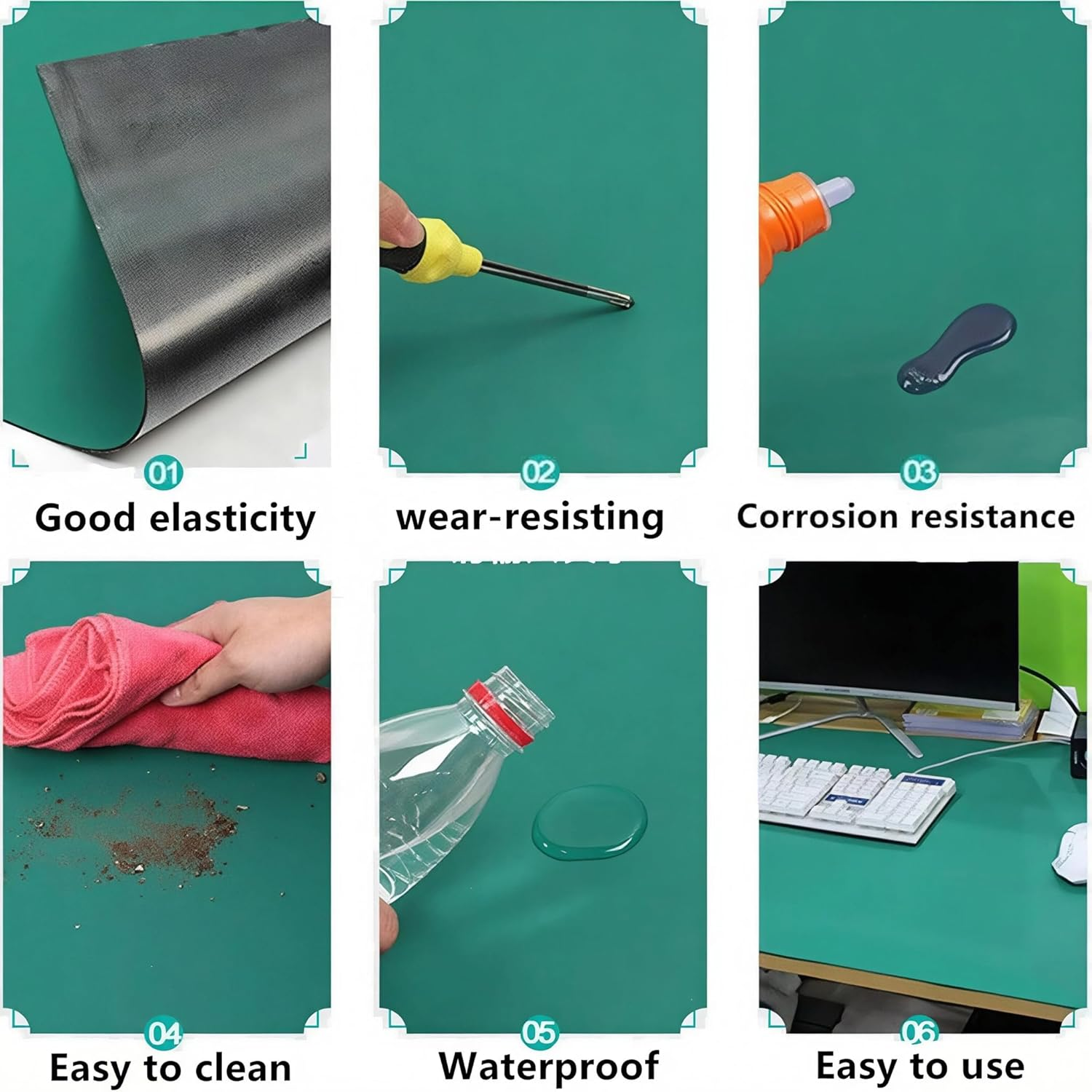 Iikare ESD Soldering Mat, 100X60Cm Large Heat Resistant anti Static Silicone Work Mat for Electronics Repair, PC Motherboard and Phone Soldering Station image number 5