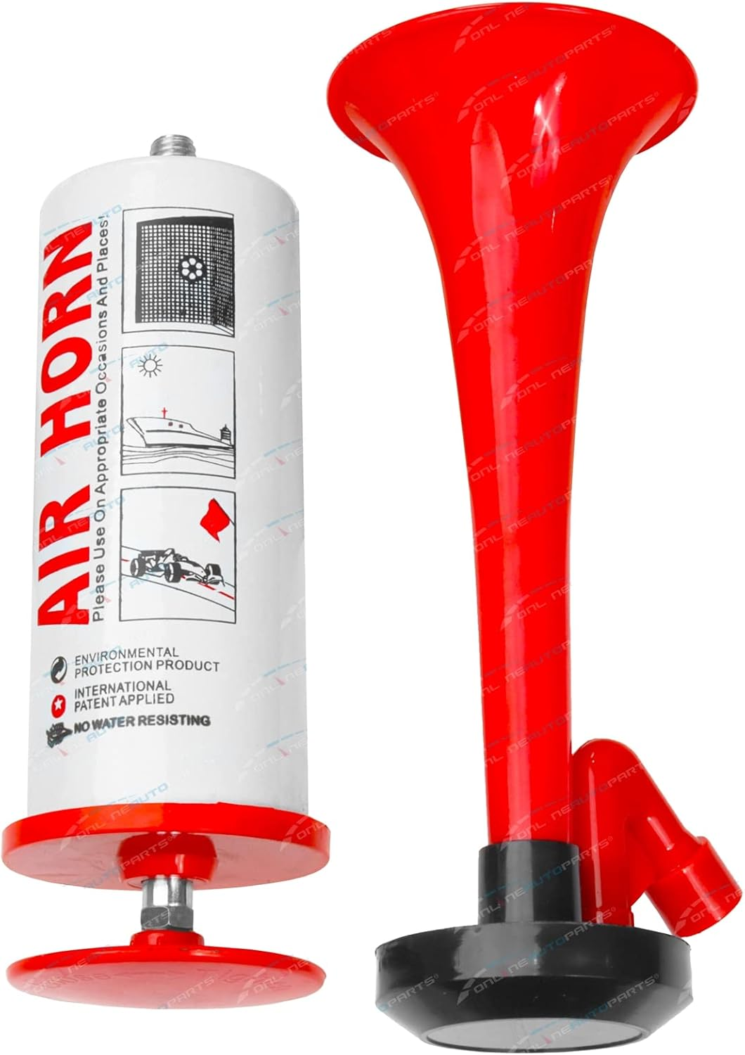 Hand Held Push Pump up Air Horn No Gas Required Signal Sport Boating Fun Warning image number 2
