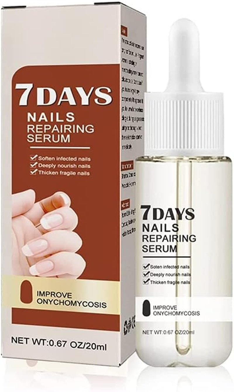 7 Days Nail Growth and Strengthening Serum, 20Ml Nail Growth and Strength Serum, Nail Growth & Strengthening Oil Serum, Stronger Nails in 1 Week Nail Strengthening Treatment (1Pcs)