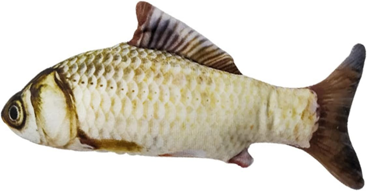 REFENG Realistic Plush Simulation Doll Fish, Funny Interactive Pets Chew Bite Supplies for Cat/Kitty/Kitten Fish Flop Cat Toy Catnip Toys image number 3