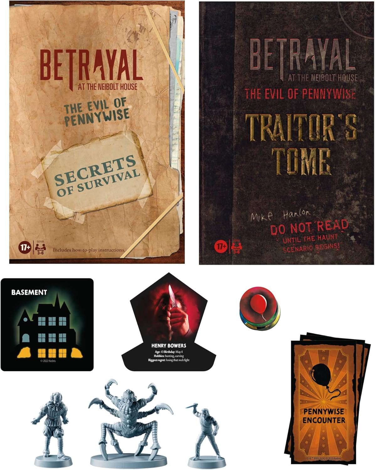 Hasbro Gaming Avalon Hill Betrayal at the Neibolt House: the Evil of Pennywise Expansion | Ages 17+ | 3-6 Players | Requires Betrayal at House on the Hill 3Rd Edition image number 6