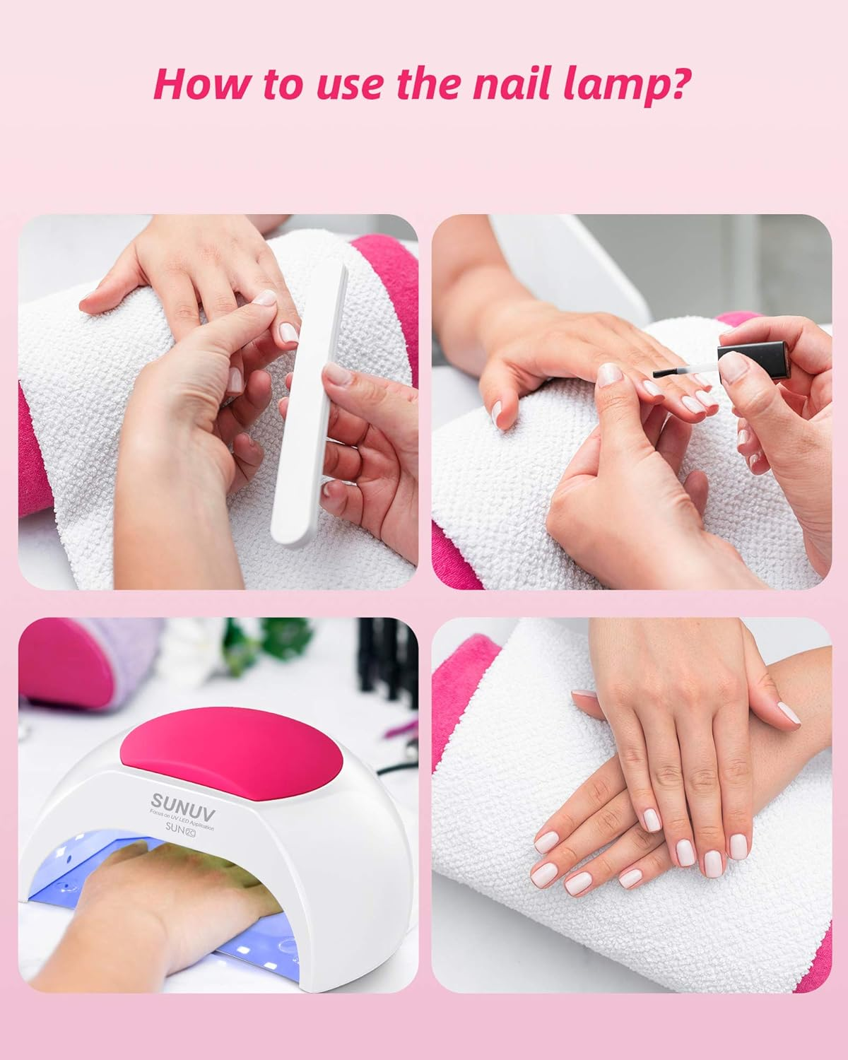 Profesional LED UV Lampara Secadora U&ntilde;as De Gel, Blanca, Curado Luz En 4 Modos Para Tiempo 10S, 30S, 60S Y 90S image number 3