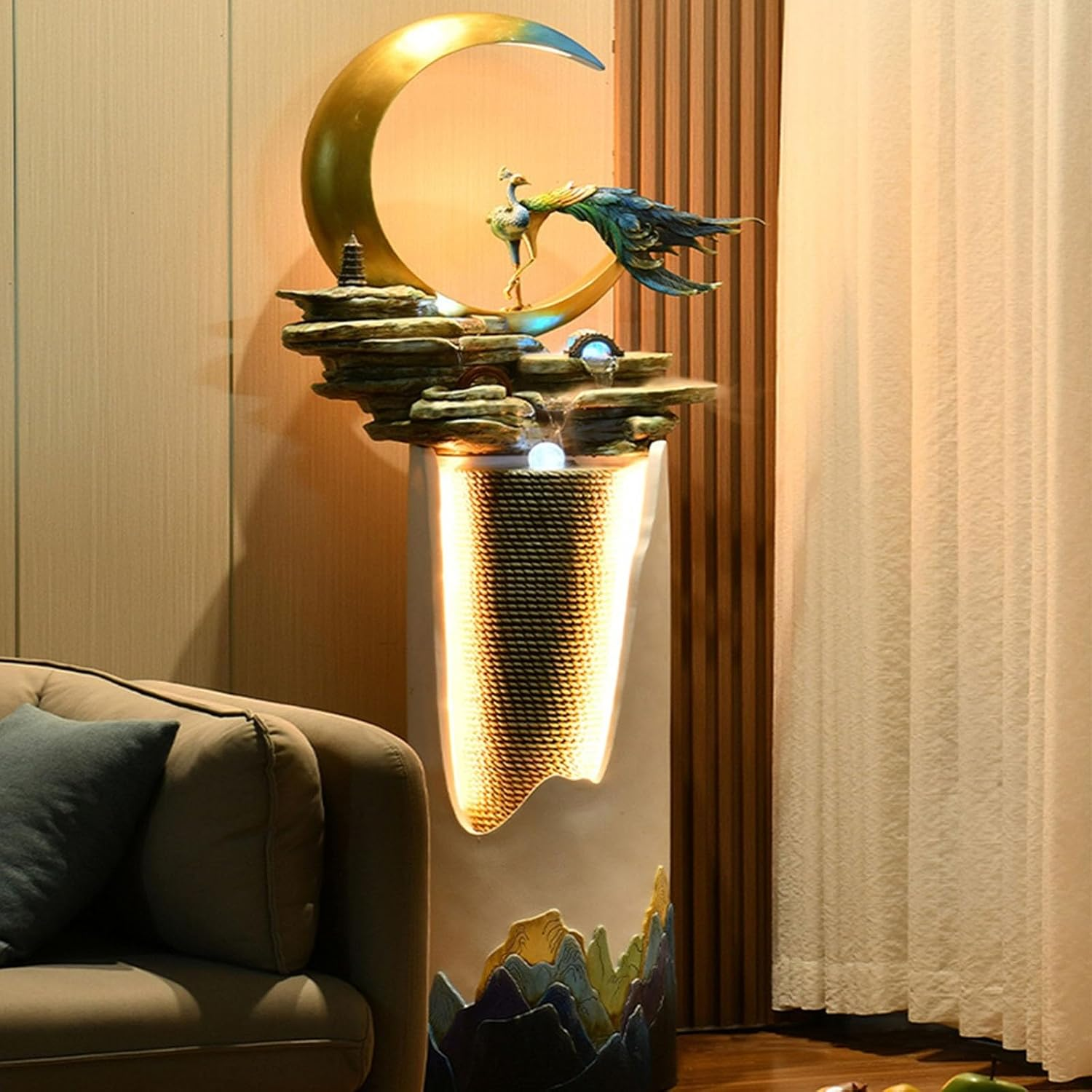 Outdoor Fountain Modern Fountain, Circulating Water Atomised, Hotel Fortune Feng Shui Wheel, Living Room Entrance Floor Ornaments image number 3