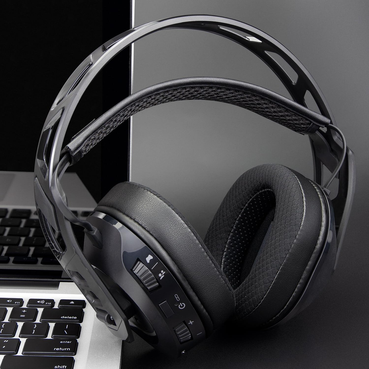 SOULWIT Mesh Fabric Replacement Earpads Cushions for Plantronics (Poly) Rig 600 Pro (HS/HX), Rig 700(HD/HX/HS), Rig 700 Pro(Hs/Hx), Rig 800(HD/HS/LX), Rig 800 Pro(Hd/Hx/Hs), Rig 900 Max HX Headset image number 2