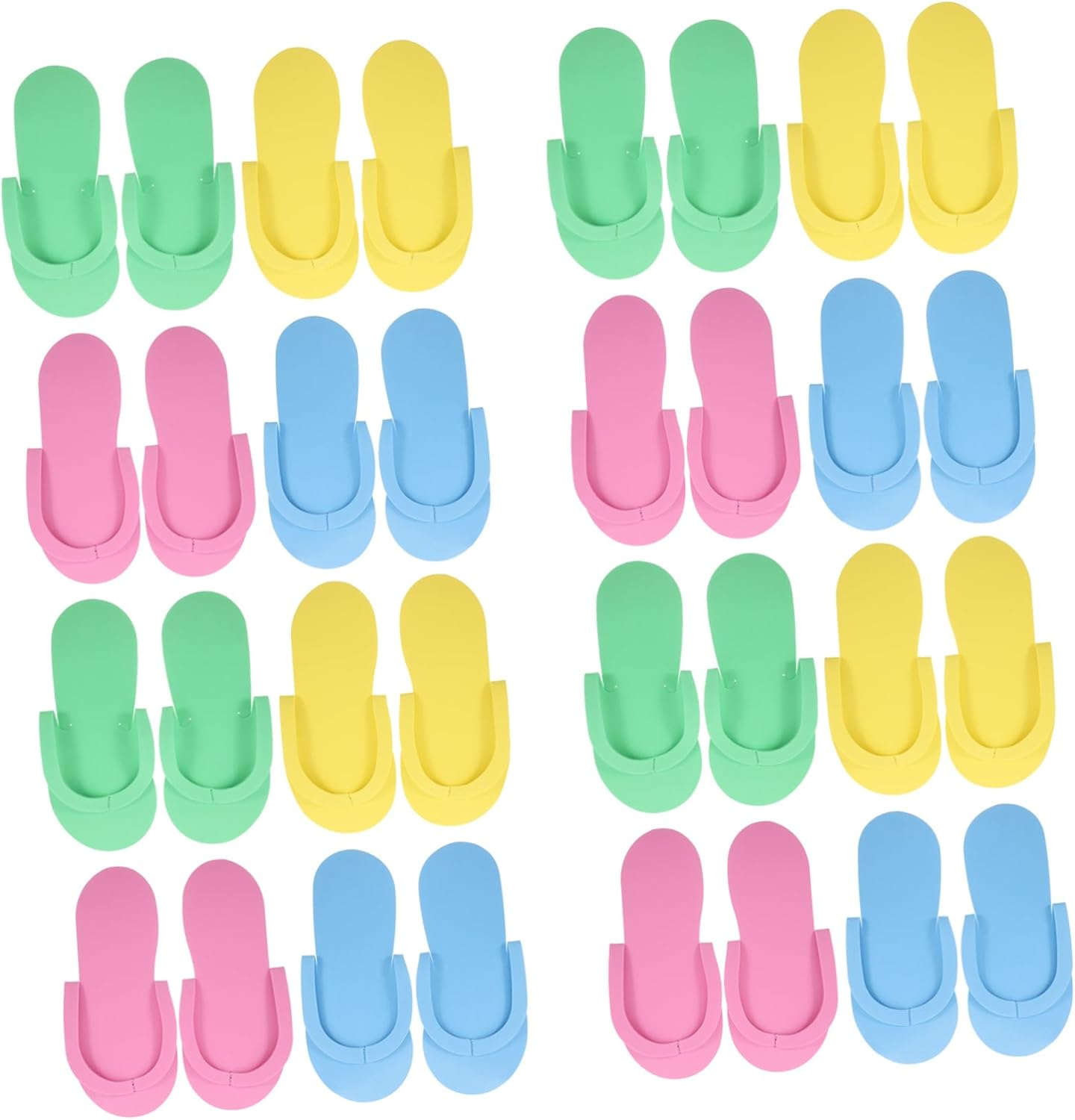 Disposable EVA Shower Slippers for Women Quick Dry Foldable Non Slip Bathroom Slides for Home Travel Spa Nail Salon Use