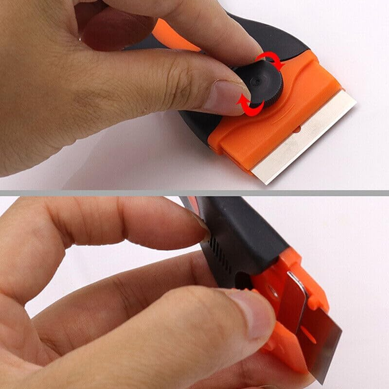 AIMALL Plastic Razor Blade Paint Glue Adhesive Scraper Blades Cleaner Tools - Metal Paint/Glue Remover Blades for Car Windows, Glass, Tile image number 2