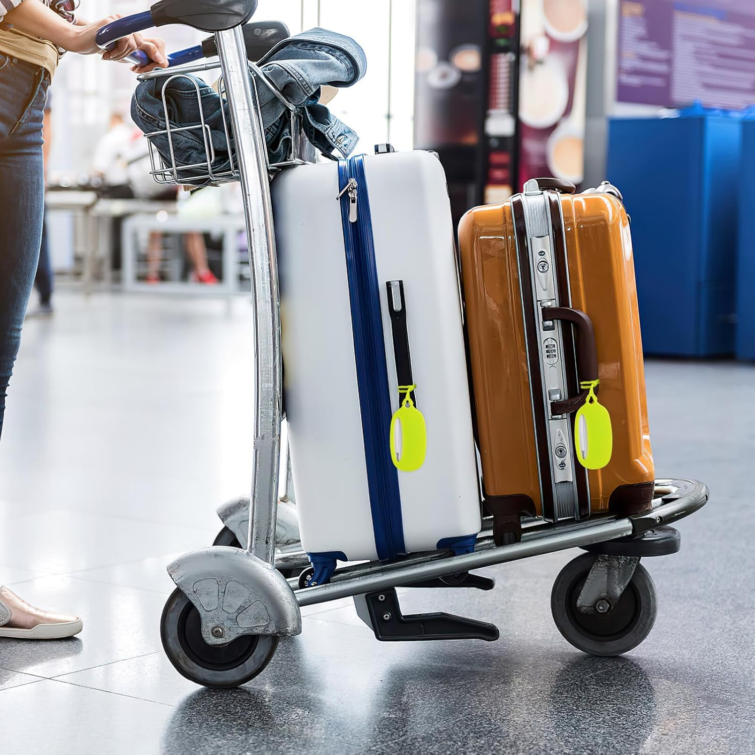 AKOOSY 3 Pcs Silicone Luggage Name Tags Travel Bag Tags for Suitcases Family Use Easy Identification and Wear-Resistant Material image number 6