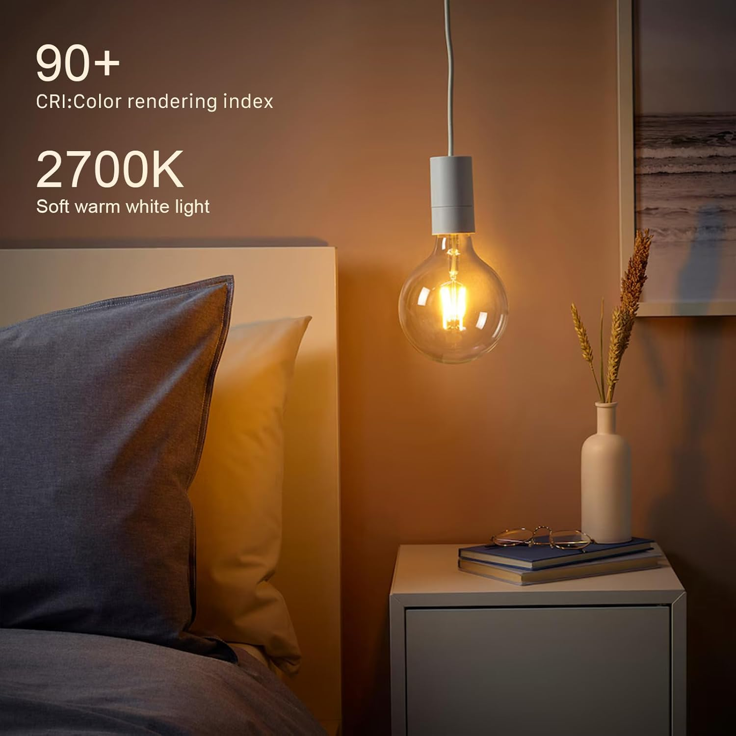 YOUDIAN Vintage Edison Bayonet Light Bulb 40W Equivalent,4W Energy Saver G80 B22 LED Bulbs Warm White 2700K,B22 Bayonet Cap Edison Retro Style LED Decorative Light Bulb,220V,Pack of 2 image number 2