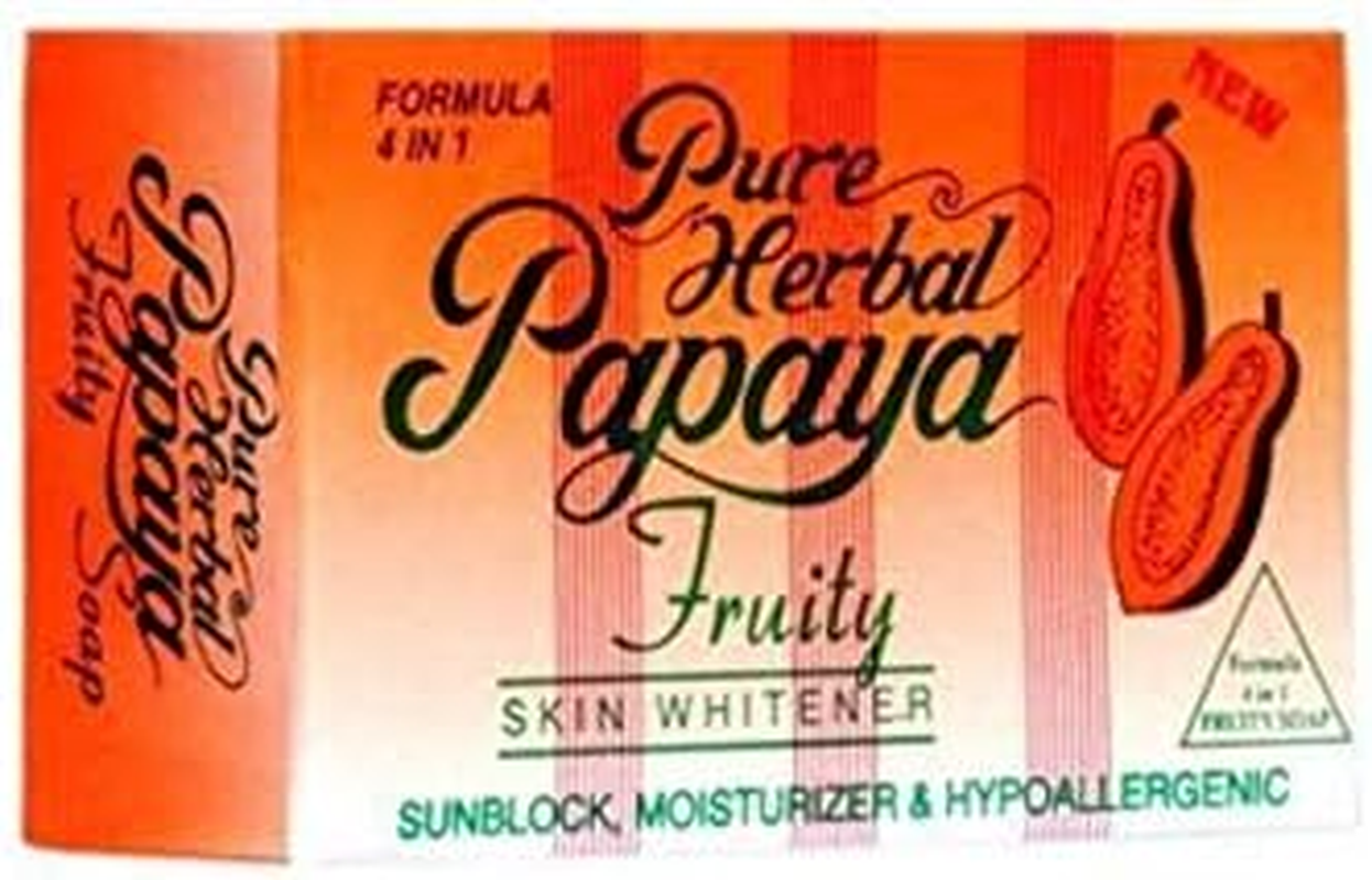 Queue Pure Herbal Papaya Fruity Skin Whitening Soap (135 G) image number 1