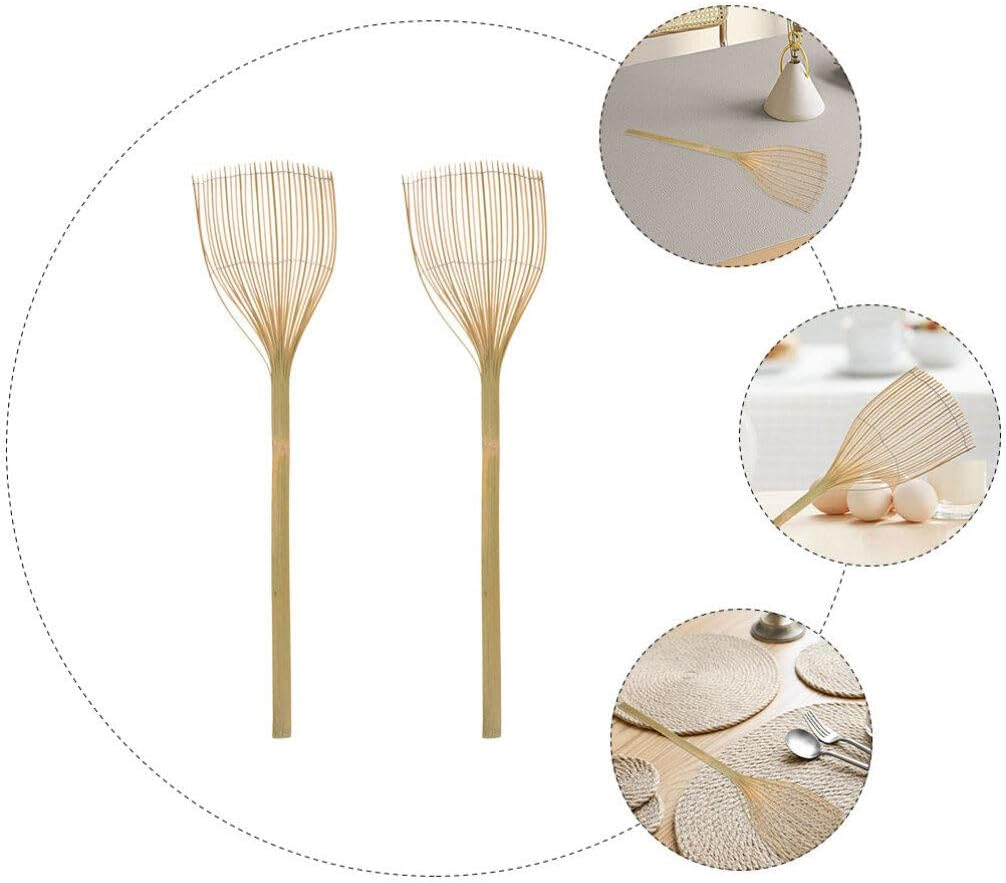 Mipcase Fly 2Pcs Manual Insect Mosquito Bug Long Handle Flyswatter Bamboo for Summer Mosquito image number 2