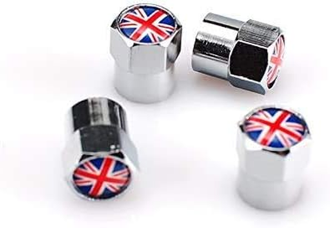 Flag Mini Metal Car Tire Tyre Valve Nozzle Valve Caps Cover (British Flag) image number 2