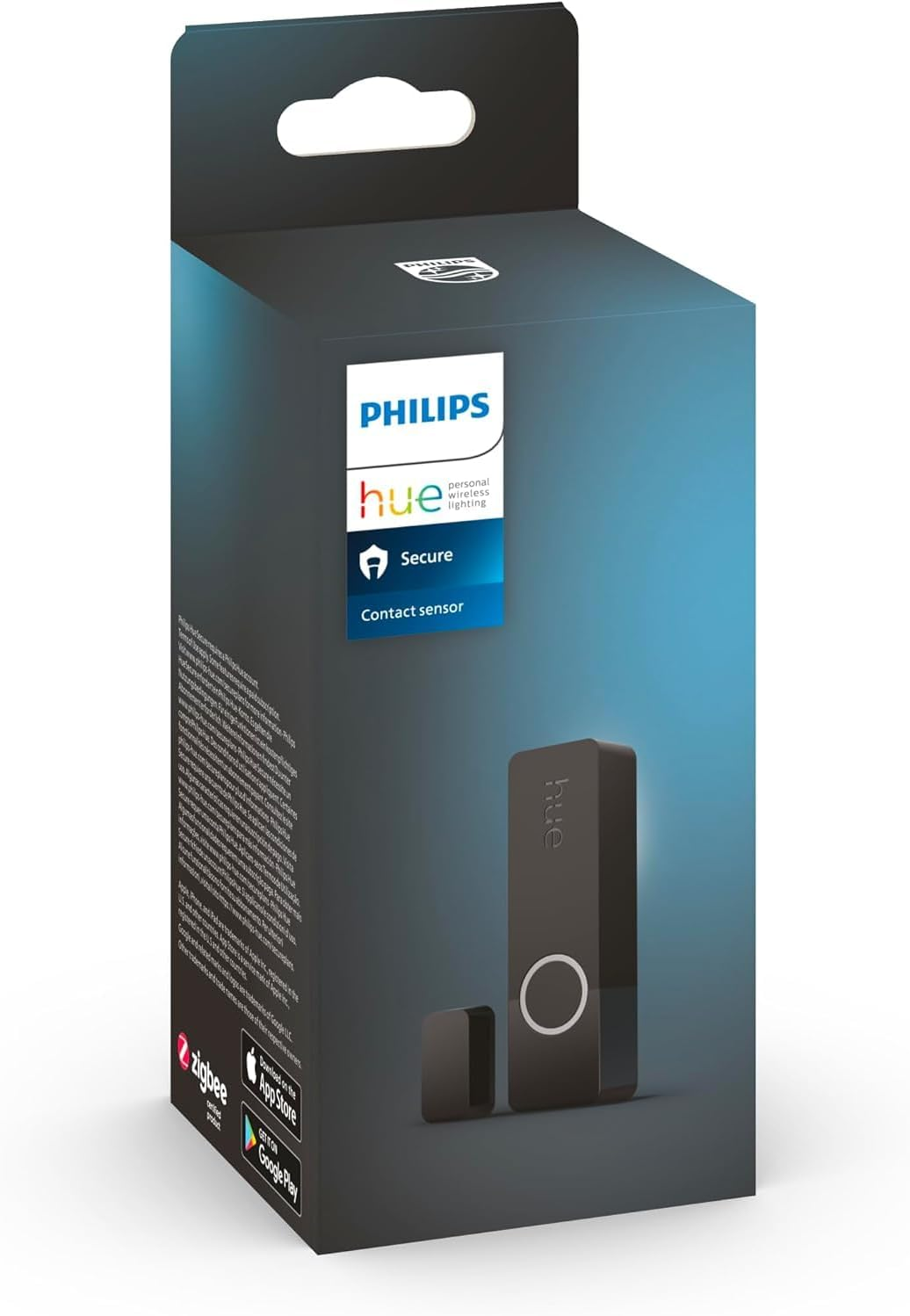 Philips Hue Secure Smart Contact Sensor, Black, for Doors and Windows, Works with Security Center in Hue App, Philips Hue Bridge Required, 1 Pack image number 1