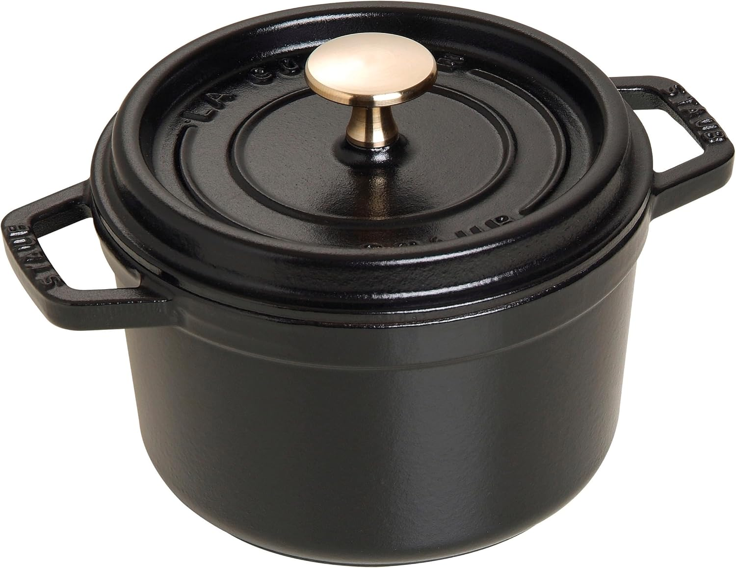 Staub La Cocotte round 40509-480 Pico Cocotte round Black 6.3 Inches (16 Cm) Small, Both Handed Casting, Enameled Pot, Induction Compatible, Japanese Authentic Product image number 3