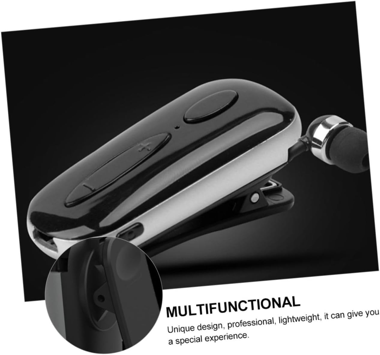 Jojofuny Wireless Clip-On Headphone Retractable Headphone for Sports Lightweight Design with Built-In Mic for Running Workout Outdoor Activities Comfortable Fit image number 5