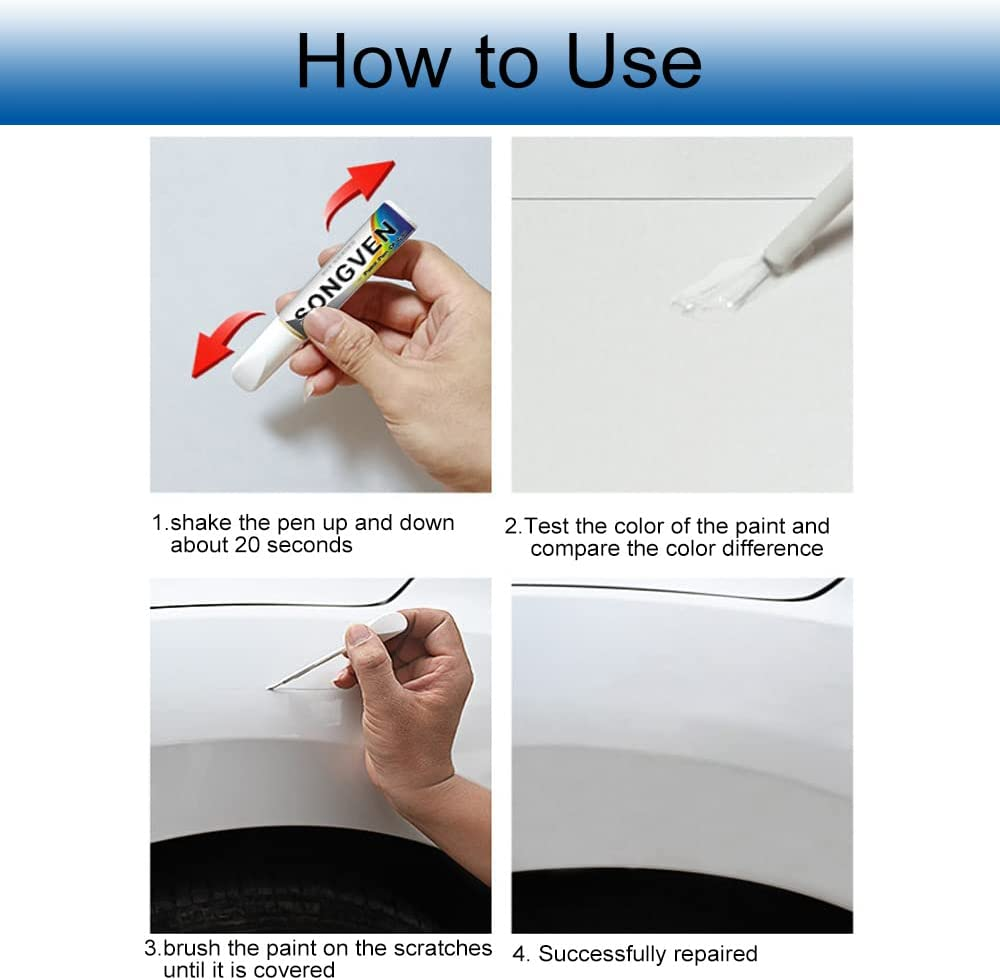 Car Scratch Remover Pen - Grey Touch up Paint Pen for Scratch Repair Kit - Touch-Up Paint (Grey) image number 2