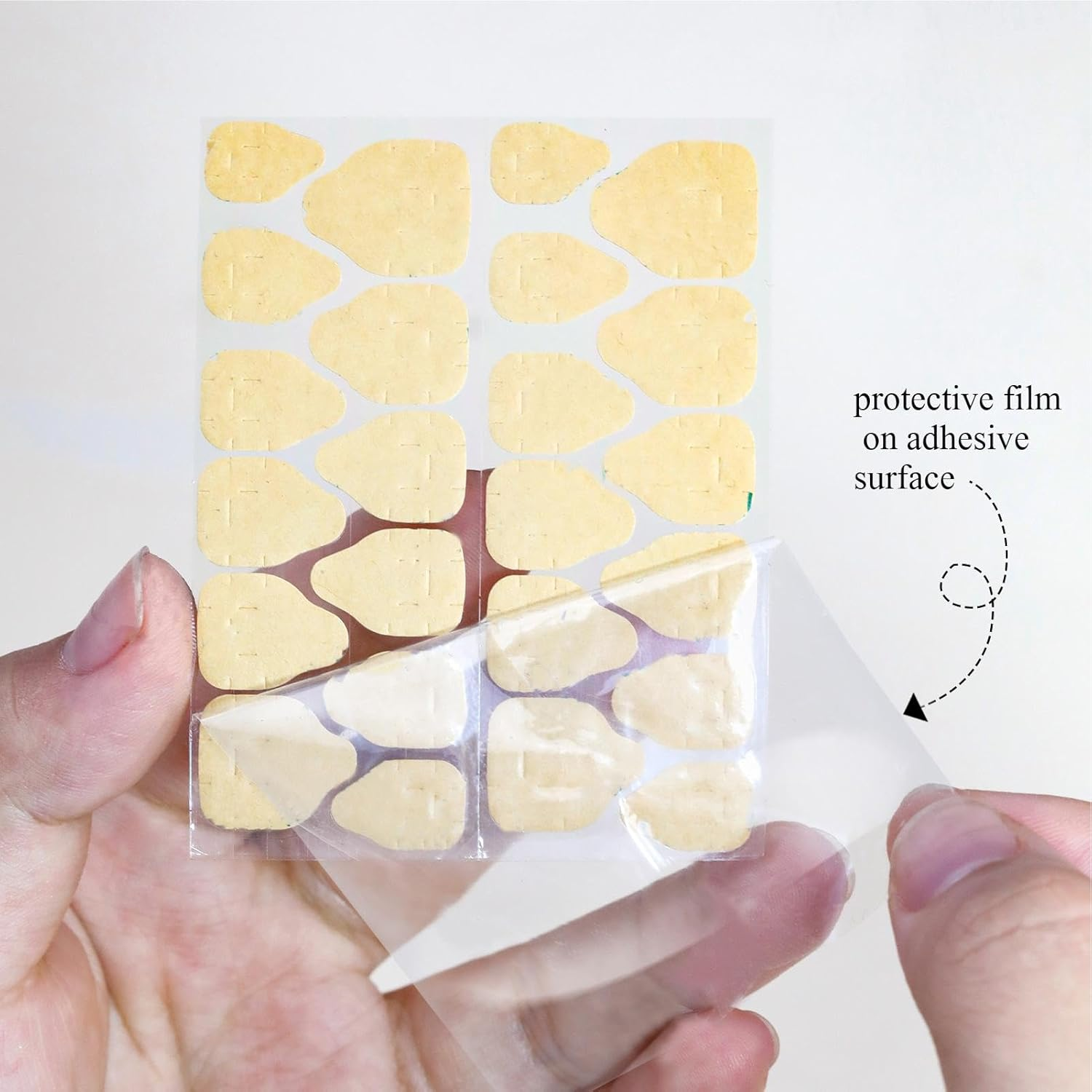 Esncddym Nail Adhesive for Press on Nails - (1 Sheet) Adhesive Jelly Sticky Tabs - Press on Nail Stickers, Long Lasting Double Sided Nail Glue for Nail Tip Press on Nails image number 1