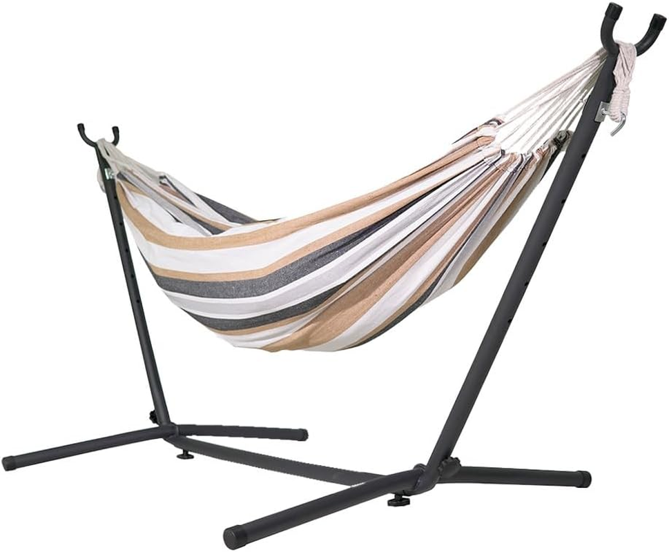 MT ASPIR Outdoor Hammock with Waterproof Stand, for 2 Person Portable Lightweight Hanging Hammocks Swing Beds for Camping, Beach, Backyard, Travel, Support up to 200Kg Blue