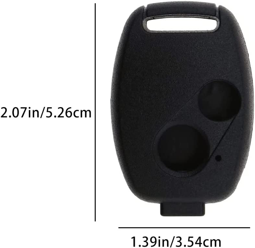 Geli Black 2-Button Empty Remote Key Fob Case Cover with Screwdriver Compatible with Jazz Compatible with Civic Compatible with Accord CRV FRV HRV image number 2