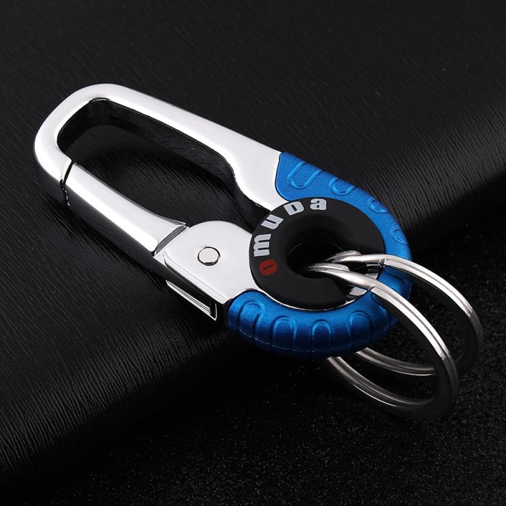 Smart Key Ring Alloy Metal Car Keyring Holder Organiser Chain Heavy Duty Gift (Blue) image number 5