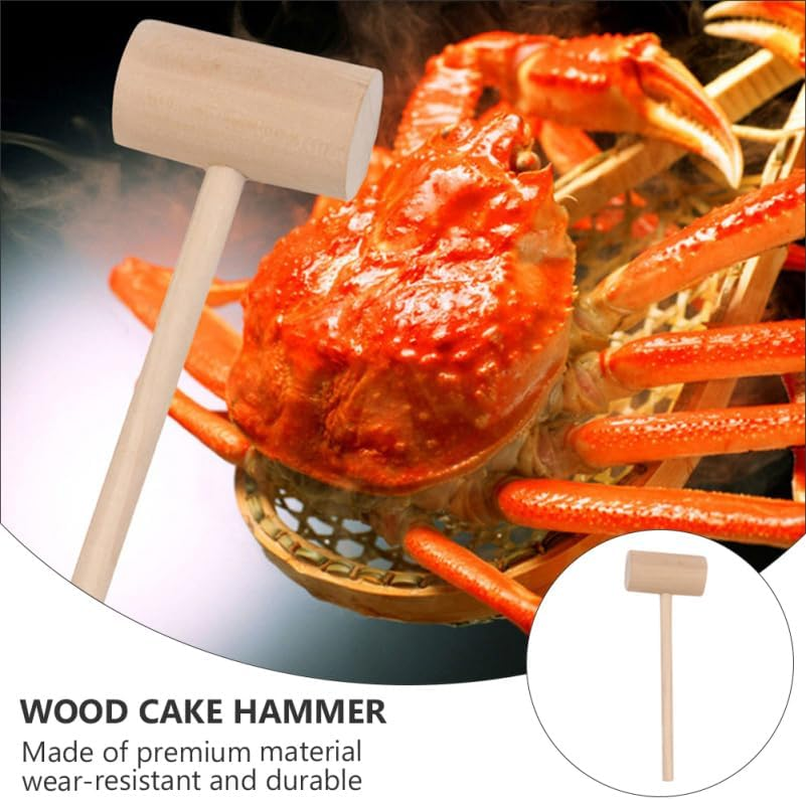 KOMBIUDA 15Pcs Wooden Crab Mallets - Small Seafood Shellfish Hammers Dessert Making Mallet for Cakes Crabs and Lobsters Kitchen Utensil for Family Dinners image number 3
