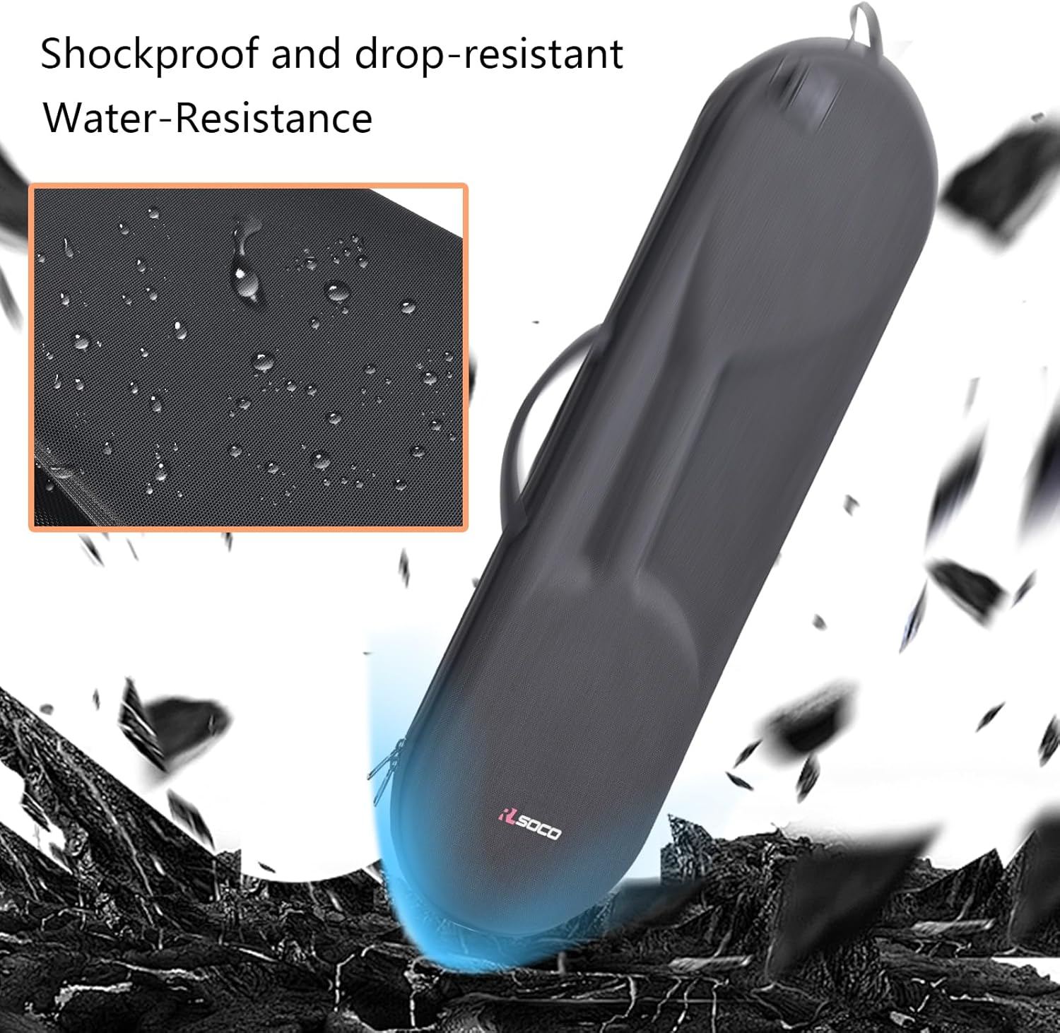 RLSOCO Hard Case for Yonex Badminton Rackets, Compatible with Senston/Li-Ning/Kawasaki/Kumpoo Badminton Racquets, Fits for 2 Badminton Rackets, Badminton Balls and More, Drop Protection (Case Only) image number 2