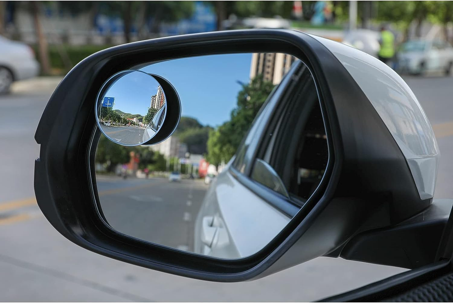 Livtee Blind Spot Mirror, 2" round HD Glass Frameless Convex Rear View Mirrors Exterior Accessories with Wide Angle Adjustable Stick for Car SUV and Trucks, Pack of 2 image number 7