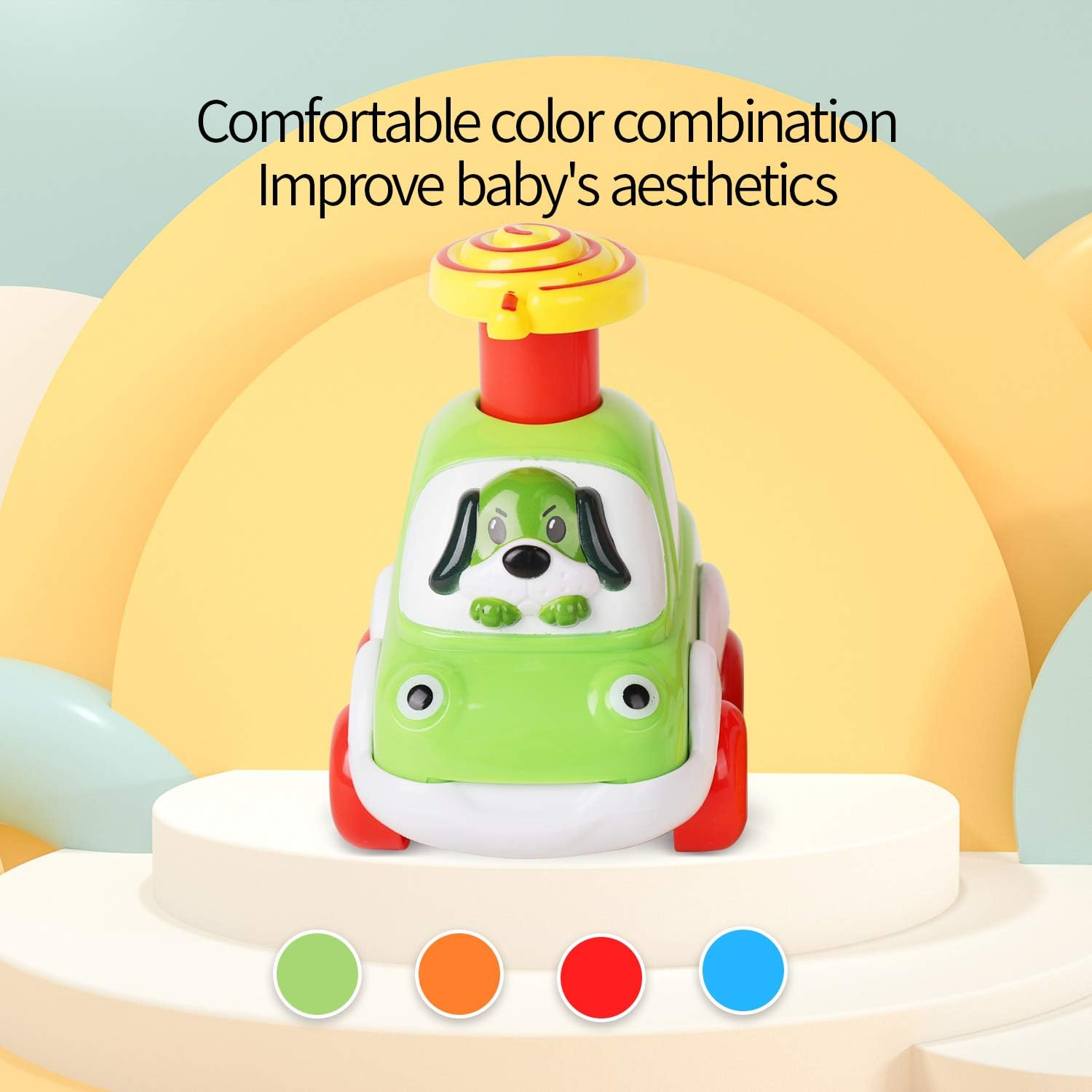 ALASOU Animal Car Toys for 1 2 Year Old Boy|Baby Toys 12-18 Months|1 2 Year Old Boy Birthday Gifts for Infant Kids|Cars for Toddlers 1-3 image number 1