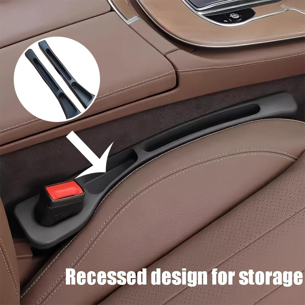 2PCS Car Seat Gap Filler Organizer, Upgraded Gap Filler for Car with Cellphone Storage Slot, Soft Foam Drop Stop Car Seat Gap Filler, in between Car Seat Catcher, Fits Most Vehicles image number 4