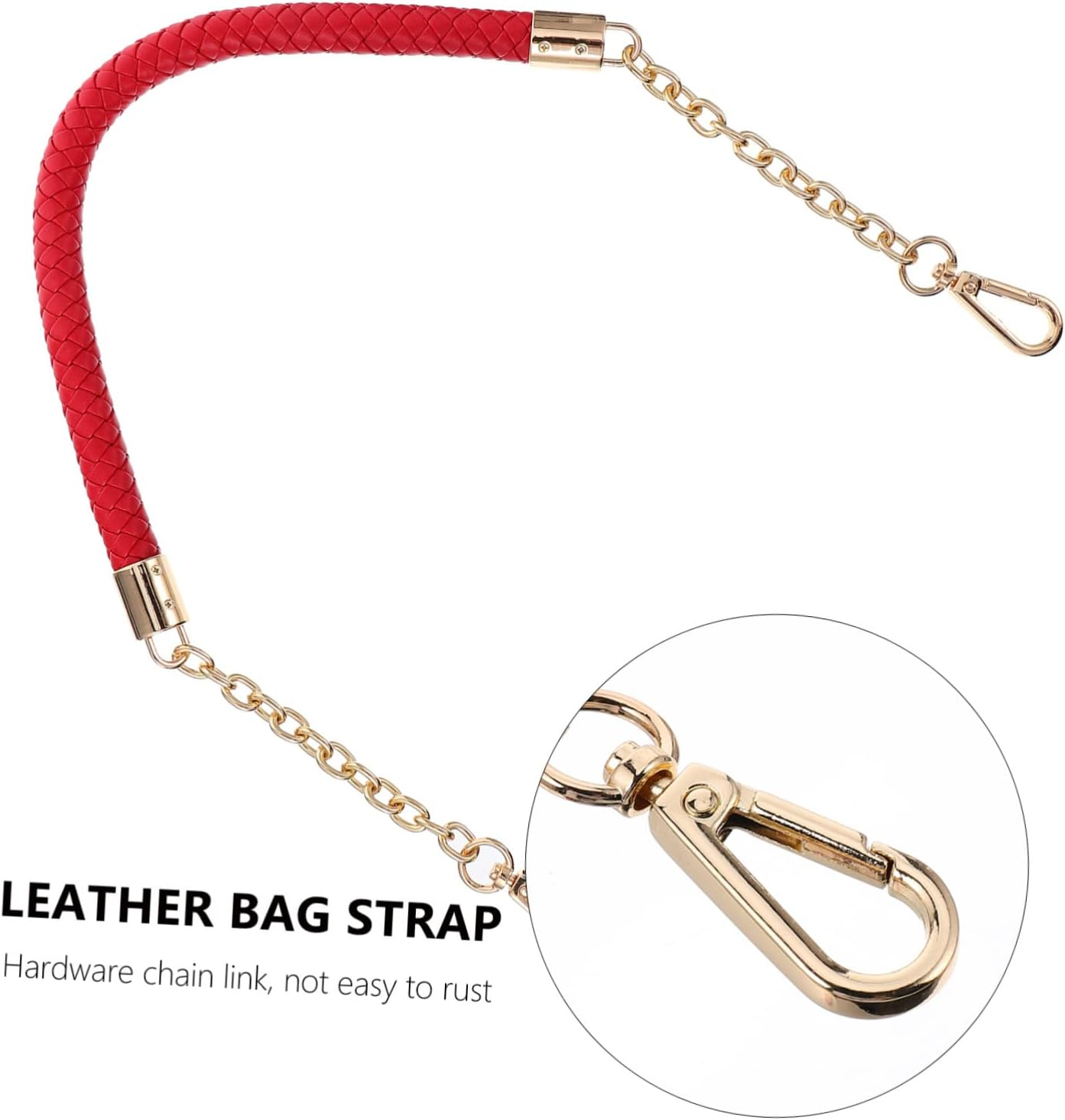 SEWOART Tape Metal Joycon Chain Purse Strap DIY Wallet Strap Watch Bands for Women Handbag for Women Purses for Women Tote Bag Shoulder Strap Shoulder Bags White Pu Leather Miss Handle image number 1