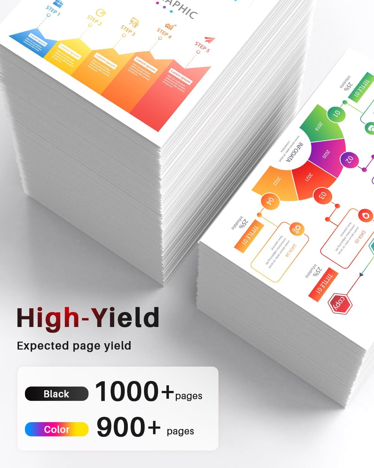 915XL Ink Cartridges Combo Pack Replacement Compatible for HP 915XL 915 XL Works with Officejet Pro 8010 8012 8018 8020 8022 8023 8026 8028 8030 Printer（Bk/C/M/Y，4 Pack） image number 6