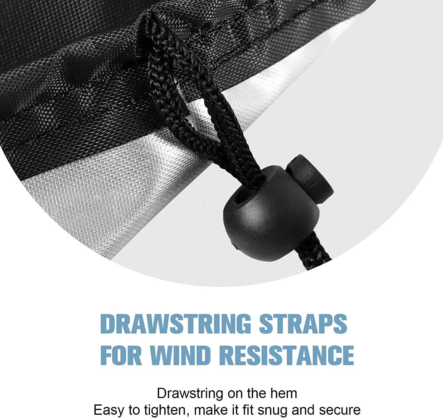 Patio Furniture Cover Waterproof Durable Heavy Duty 210D Oxford round Outdoor Table Chair Set Covers for Garden round Table Dining Set image number 2