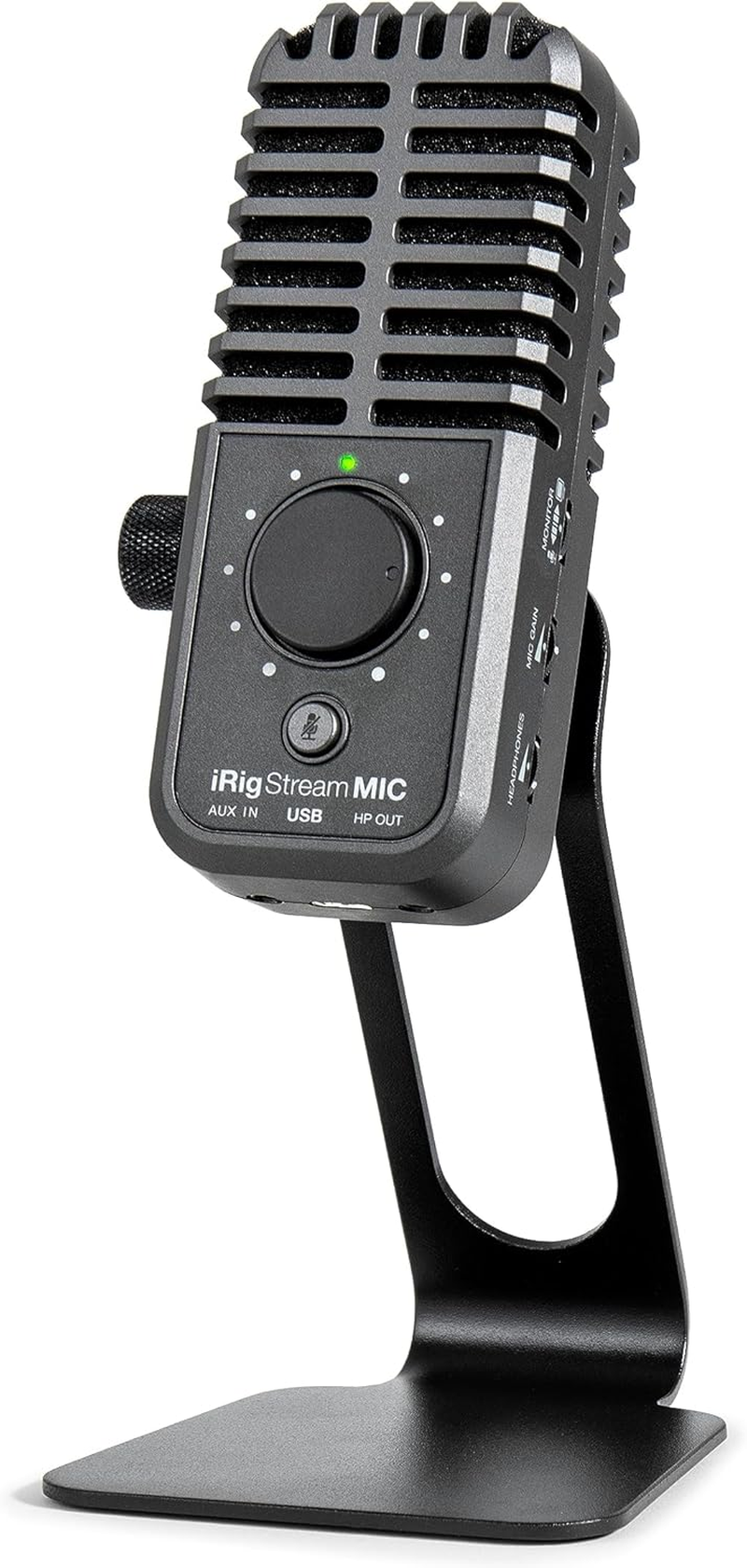 IK Multimedia Irig Stream Mic USB Condenser Microphone with Integrated Audio Interface -Podcast Microphone, Gaming Microphone for Pc, Streaming Microphone plus Audio Mixer USB Audio Interface image number 3