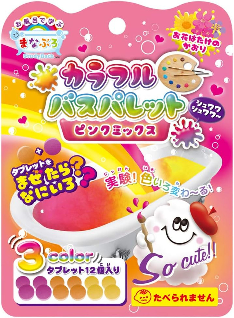 Manaburo MAN-2-2 Colorful Bath Palette, Pink Mix, Tablet, Single Item