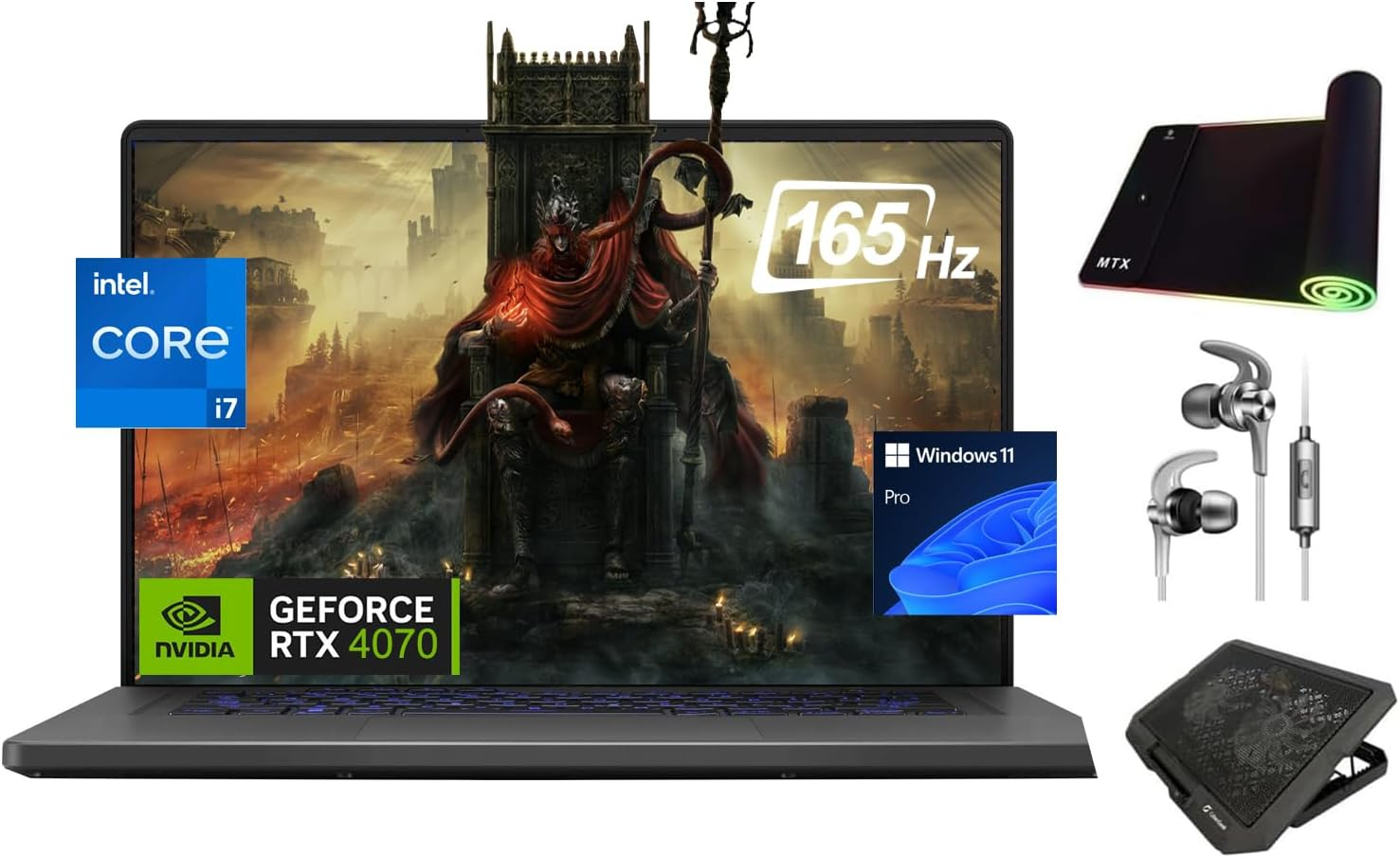 ASUS ROG Zephyrus G16 Gaming Laptop, 16" 165Hz FHD, 10-Core Intel I7 13620H, RTX 4070 8GB GDDR6 GPU, 16GB RAM, 1TB SSD, Wifi 6E, RGB KB, Ethernet, TB4, 3-In-1 Gaming Bundle, US Version KB, Win 11 Pro image number 5