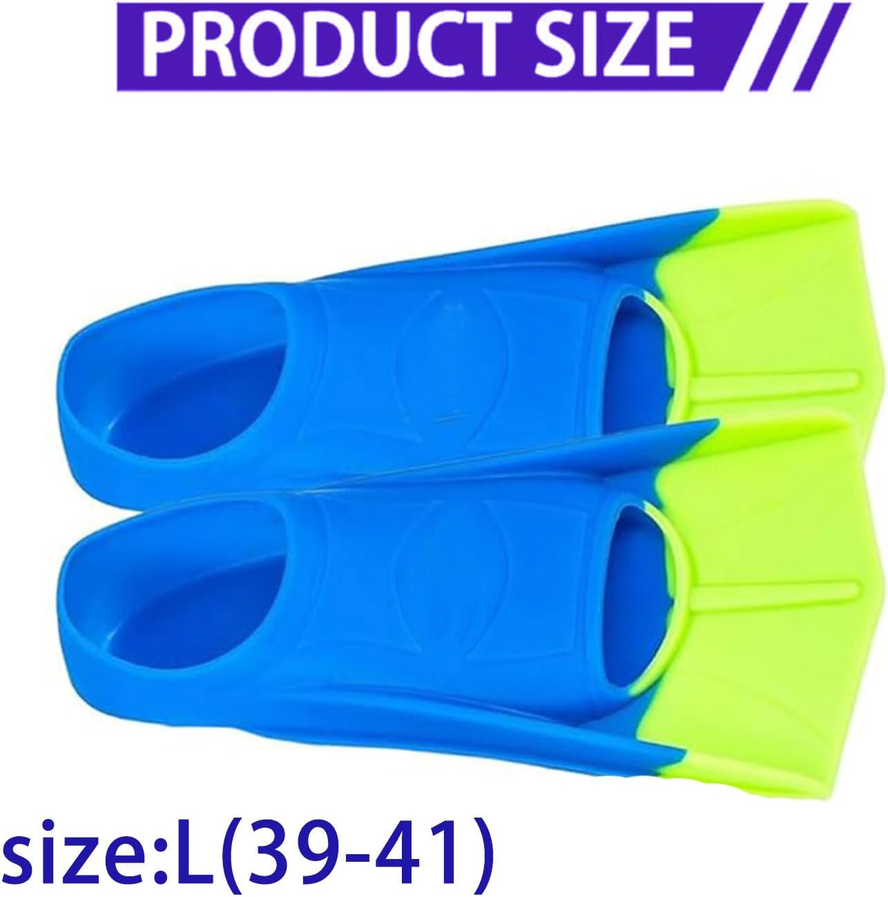 Swimming Flippers - Short Blade Training Fins for Snorkeling, Diving, and Pool Activities - Two Tone Trendy Design for Travel - Men, Women, and Kids with Travel Mesh Bag image number 2