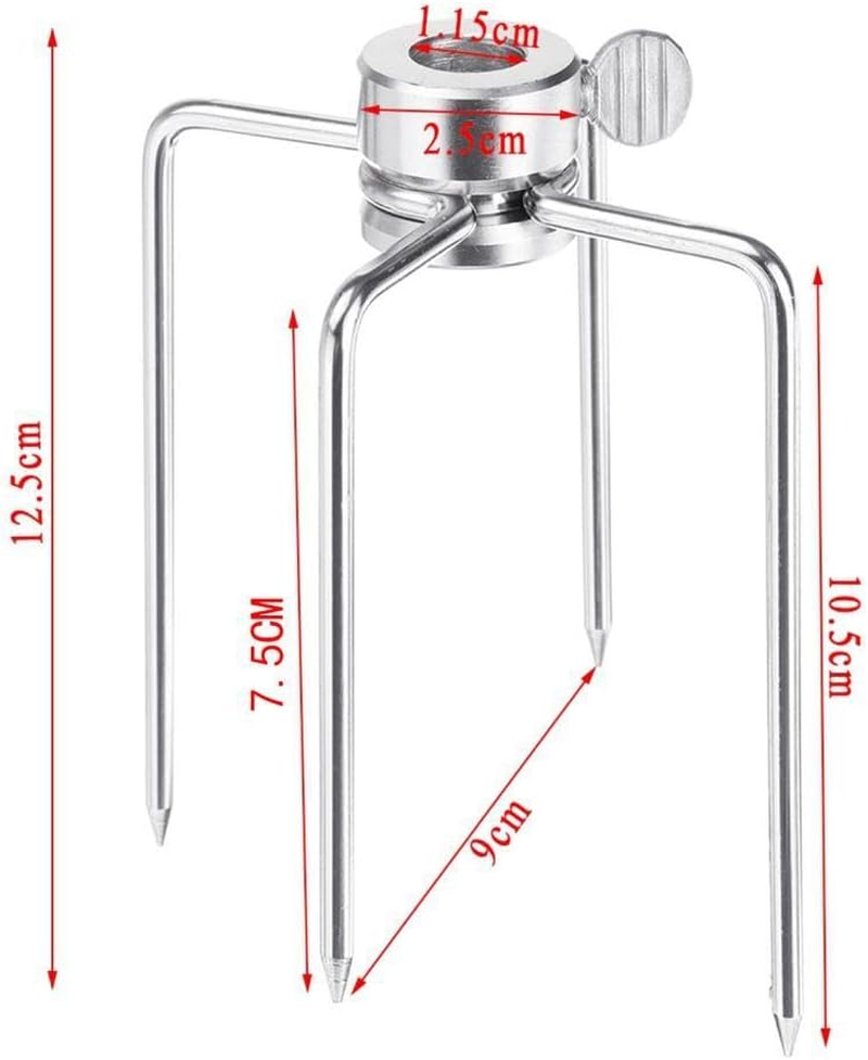 XIMING 2X Rotisserie BBQ Spit Fork Chicken Charcoal Grill Barbecue Accessories image number 3