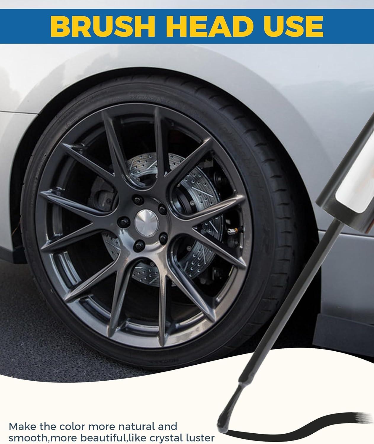 Touch up Paint for Cars,Rim Paint,Car Accessories Wheel Paint,Auto Touch up Paint,Car Scratch Remover Pen,Rim Scratch Repair,Car Paint Automotive Paint, Rim Paint for Car Wheel Repair (Black) image number 3