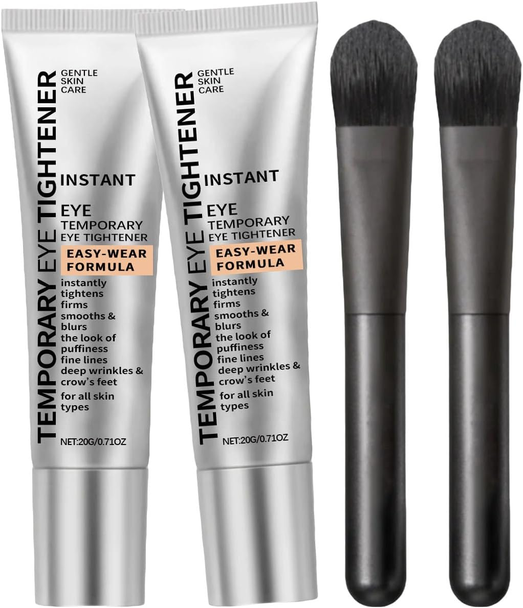 Instant Eye Tightener, No-Filter Primer, Instant Firm Temporary Removes under Eye Bags, Lifting Sagging Skin, Wrinkle Reduction, Puffiness Relief, Easy-Wear Formula with Brush image number 4