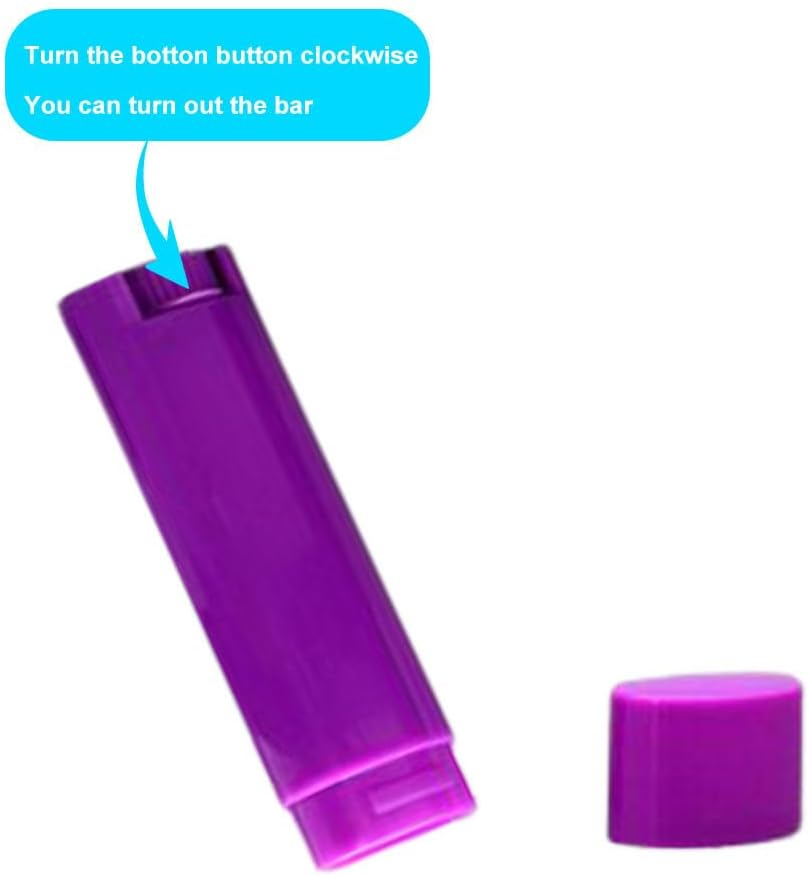 FZBNSRKO 5Ml 25Pcs Empty Oval Deodorant Lip Balm Tubes Containers Twist-Up Refillable Containers for Lipstick,Chapstick,Homemade Lip Balm,Diy Deodorants(Purple) image number 2