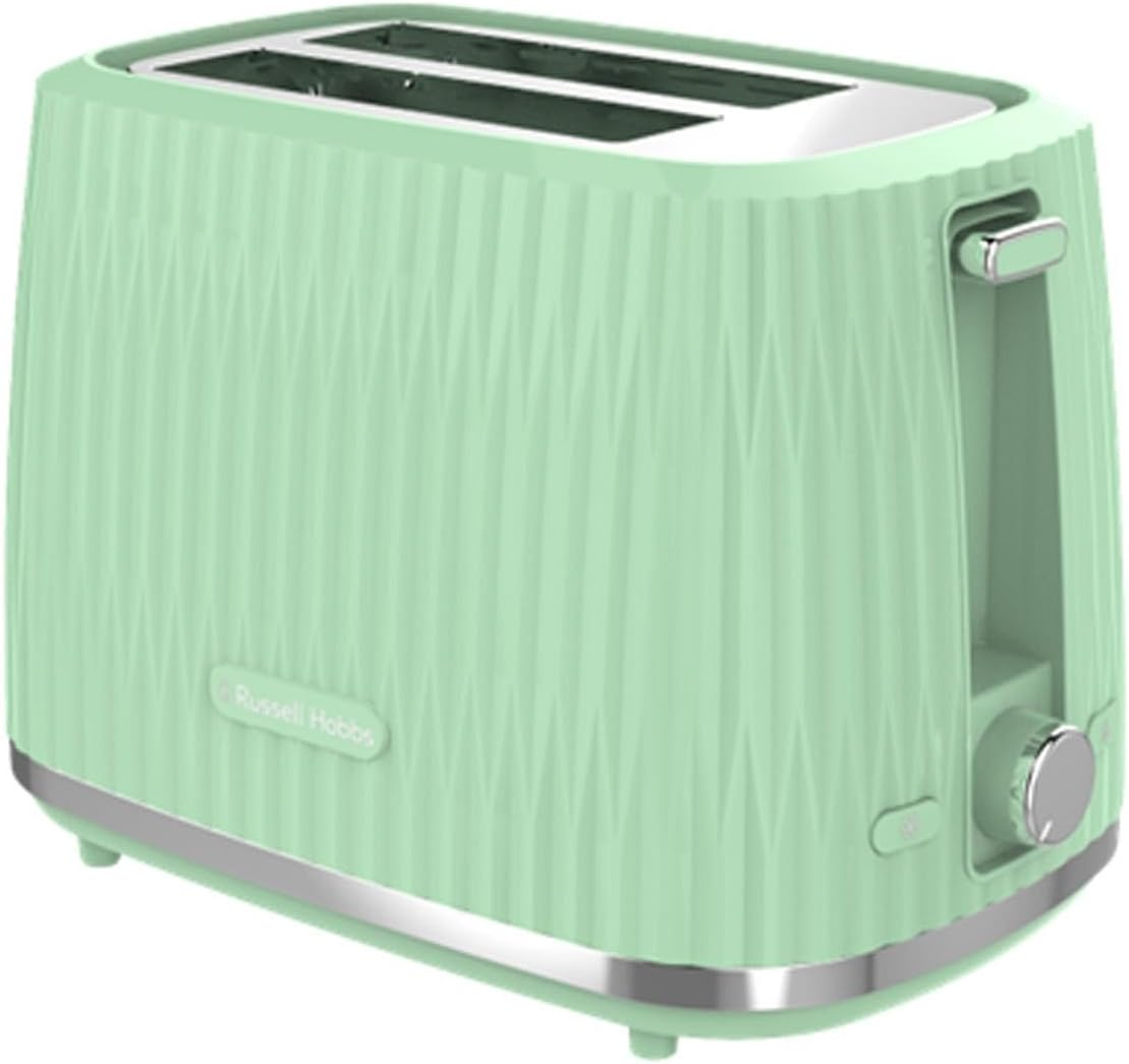 Russell Hobbs Eden 2-Slice Toaster (6 Browning Settings, Elevated Lift Function, Frozen Functions, Reheat, Cancel, 800W Removable Tray, Pistachios) 27374 - Pistachio image number 4