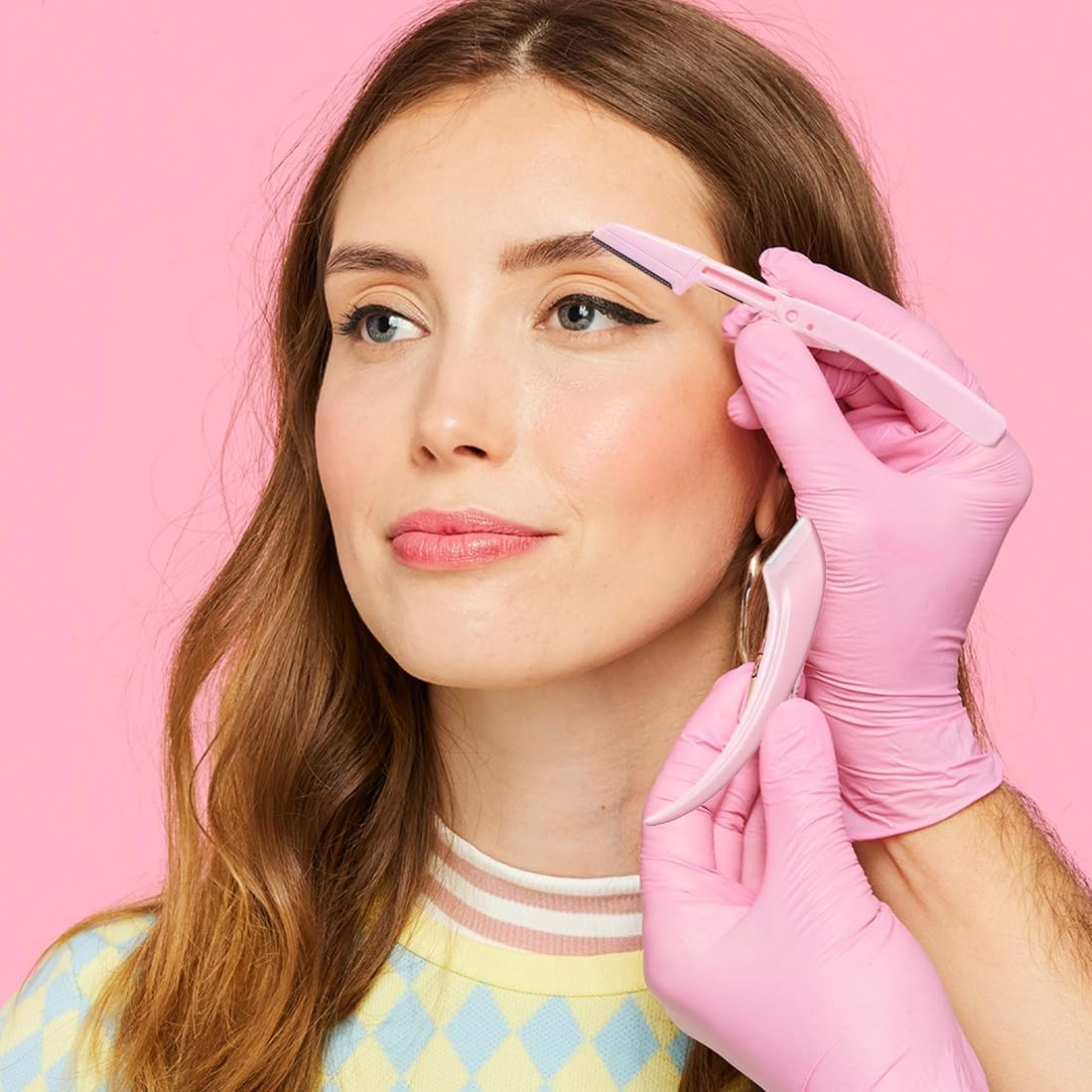 BIRLOZA Eyebrow Scissors Eyebrow Scissors with Comb Eyebrow Brush Eyebrow Comb, Eyebrow Trimmer Eyebrow Trimmer Stainless Steel Eyebrow Trimmer Sculpting Brush for Women and Men image number 5