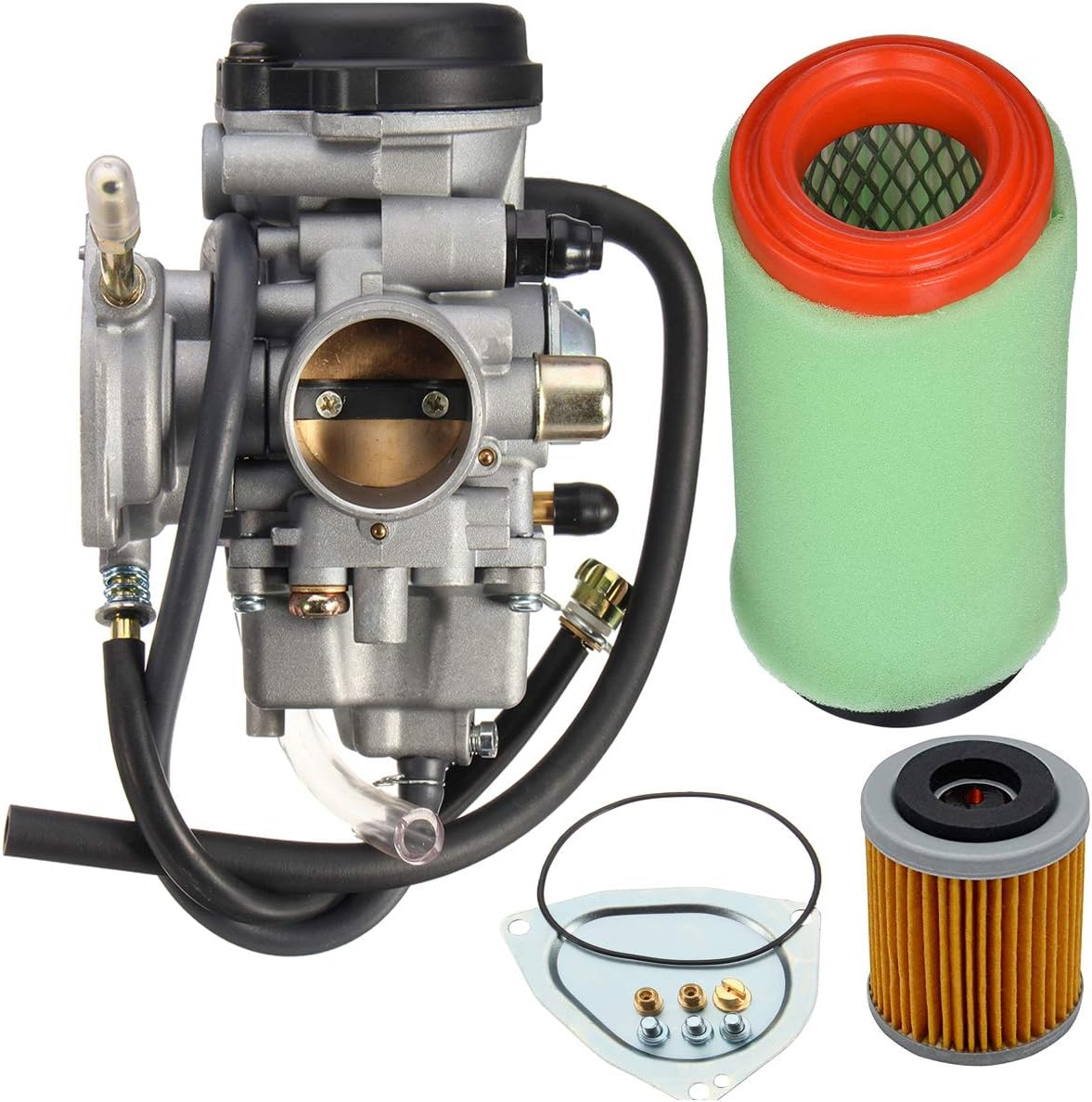 YFM400 Carburetor for YAMAHA BIG BEAR 400 250 YFM400 YFM-400 YFM400S 2WD 4WD 2000-2004 with Air Fiter Oir Fiter image number 6