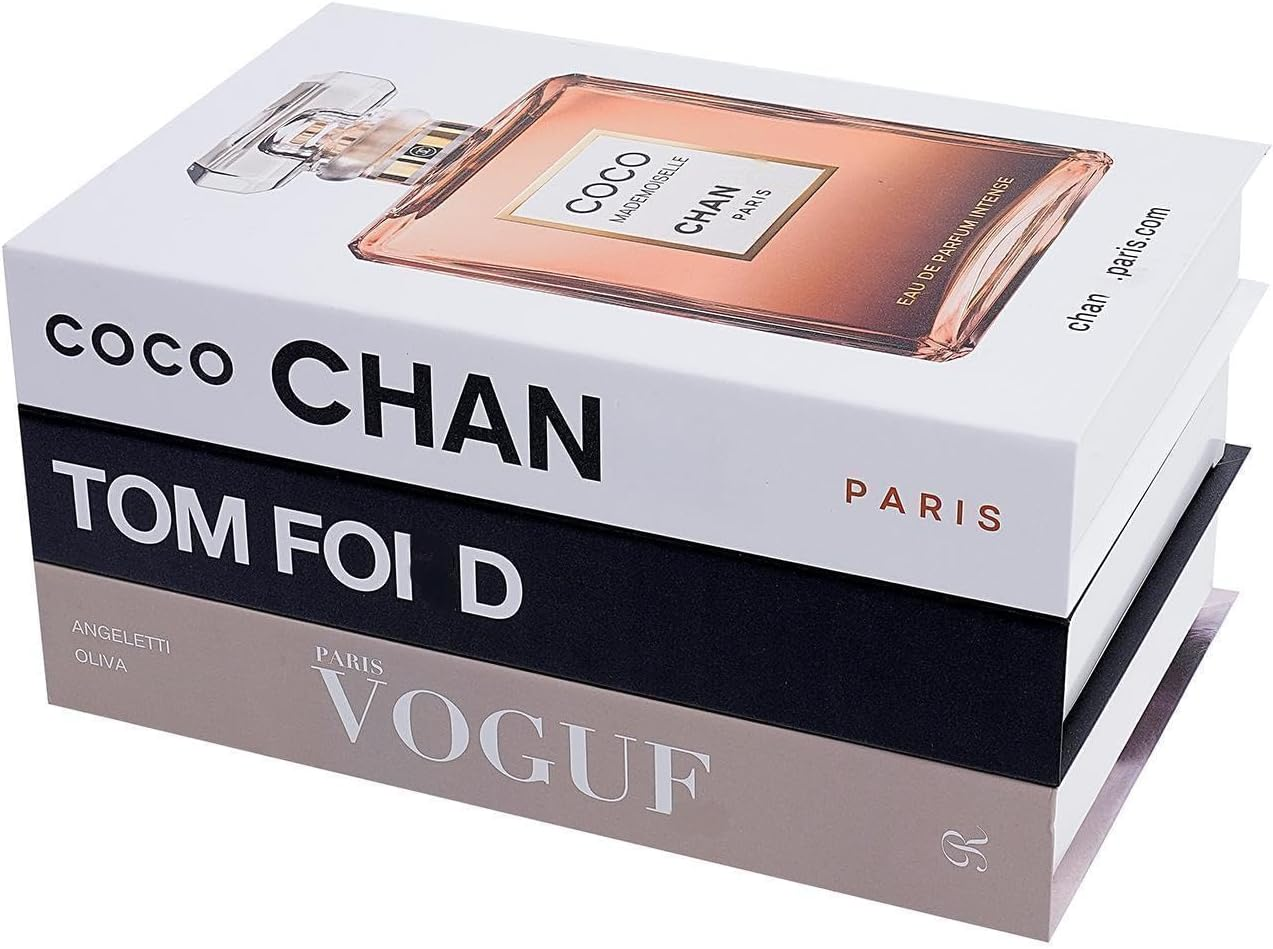 3 Pcs Fashion Decorative Books for Home Decor,Modern Faux Books for Farmhouse Decor,For Boho Decoration Coffee Table/Shelf Accessories/Office/Living Room/Bedroomfor/Desk - 3-Style Deluxe Perfome image number 4