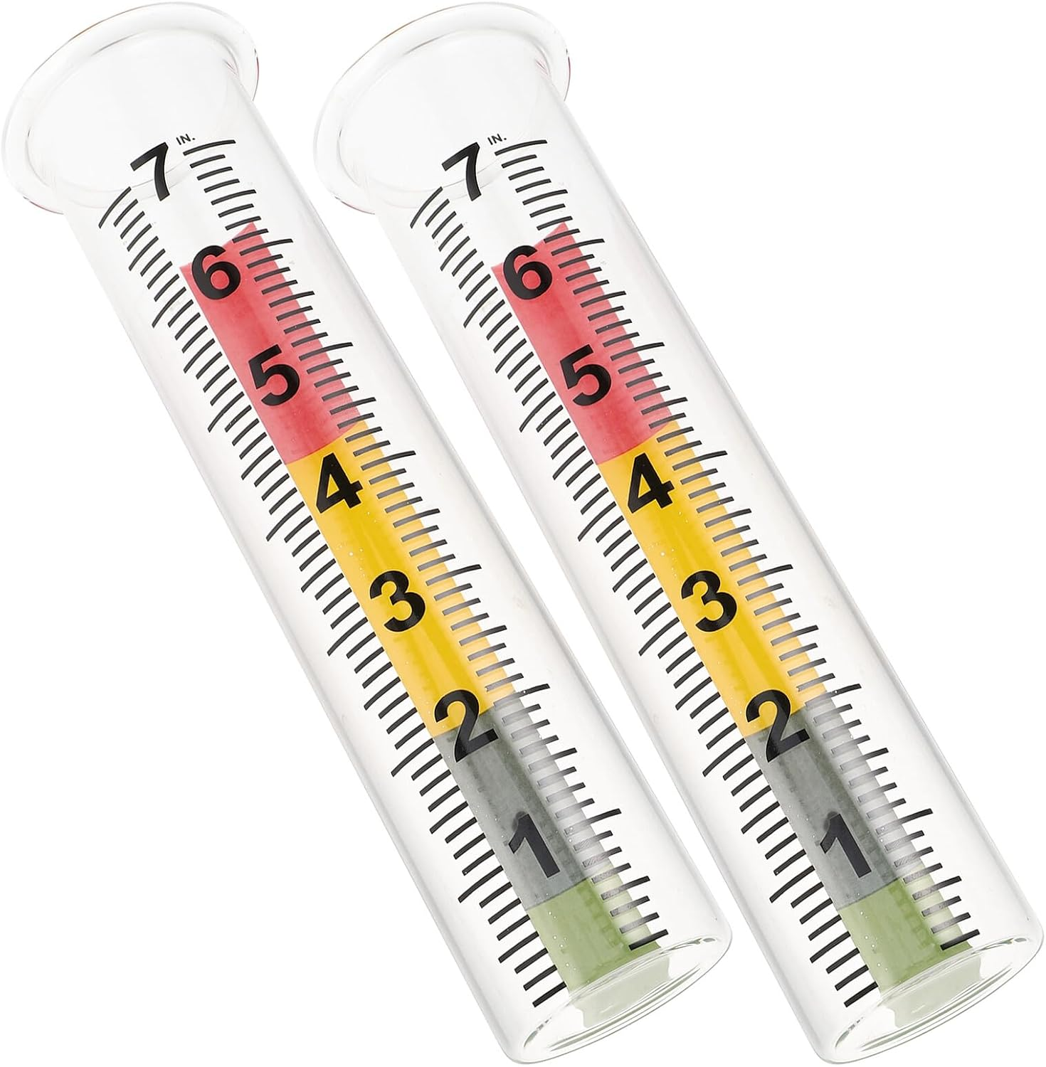 2Pcs Freeze Clear Rain Gauge with Numbers Accurate Precise Scale Outdoor for Garden Deck Lawn Cold-Resistant Rainwater Measuring Tube image number 4