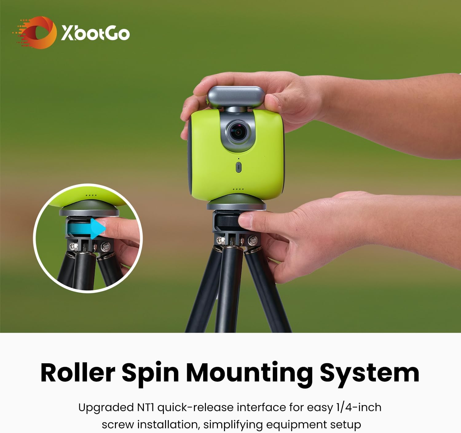 Xbotgo Update T1 Tripod, 115 Cm Height, 3 Kg Load Capacity, Lightweight Aluminium, Compatible Chameleon Sport Gimbal, with Quick Release Plate, Easy Setup, Portable image number 1